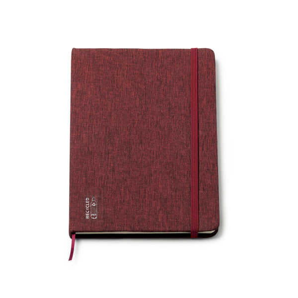 Stamina Soyer RPET notebook A5 in heather red, ready for logo printing