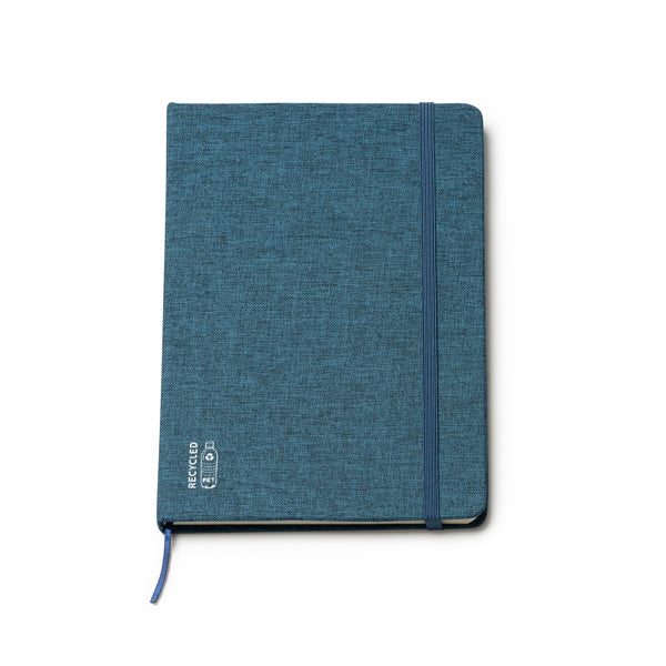 Stamina Soyer RPET notebook A5 in heather denim, ready for logo printing