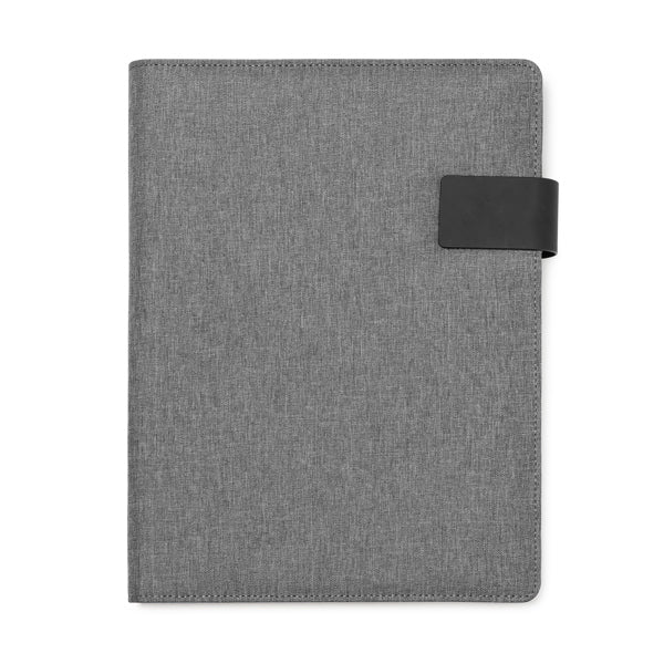 Stamina Samar RPET folder A4 in heather grey, ready for logo printing