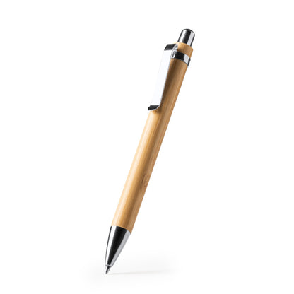 Stamina Davos bamboo ball pen, ready for laser engraving