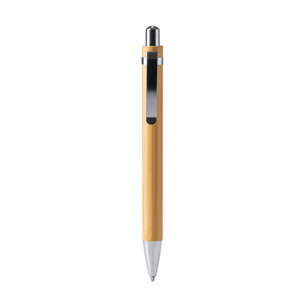 Stamina Davos bamboo ball pen in beige, ready for laser engraving