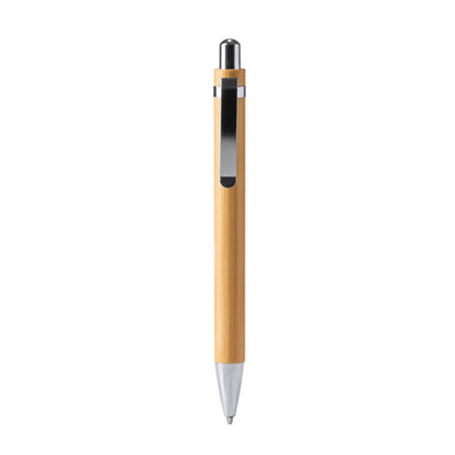 Stamina Davos bamboo ball pen in beige, ready for laser engraving