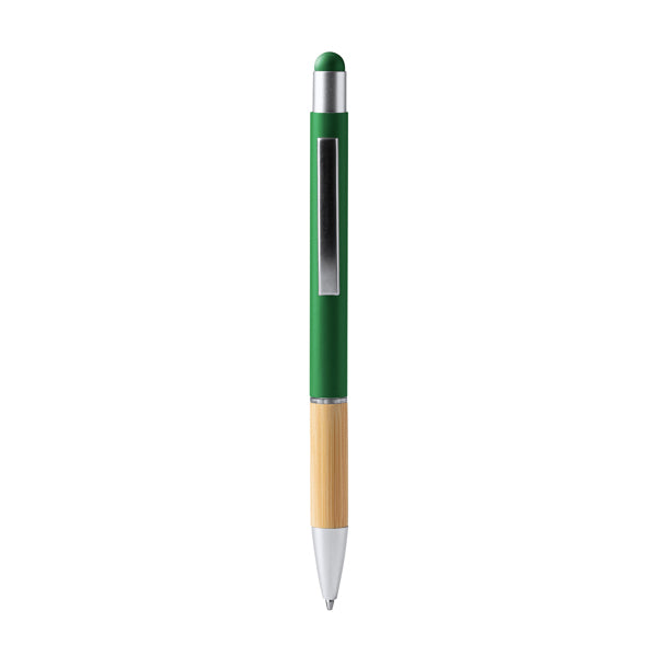 Stamina Olten bamboo ball pen in dark green, ready for laser engraving