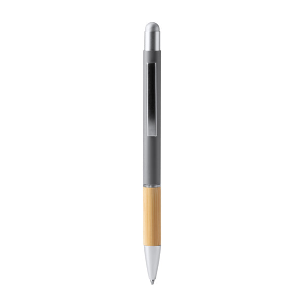 Stamina Olten bamboo ball pen in grey, ready for laser engraving
