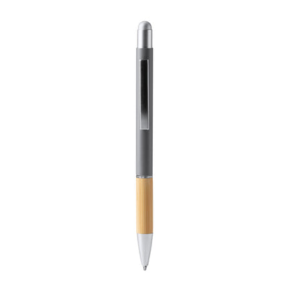 Stamina Olten bamboo ball pen in grey, ready for laser engraving