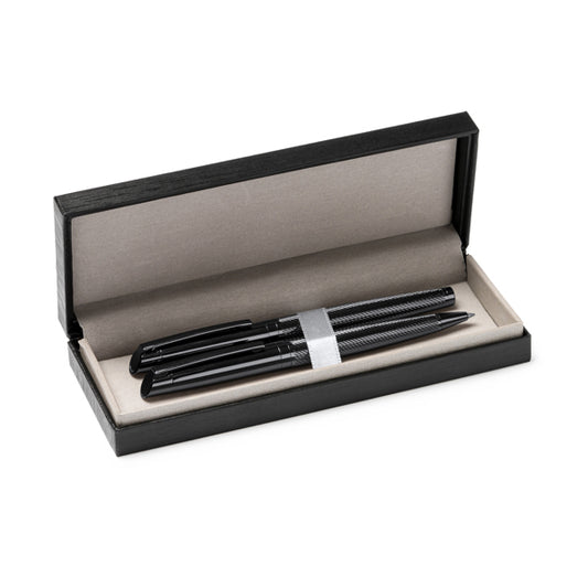 Stamina Reydon a dark steel writing set, ready for laser engraving