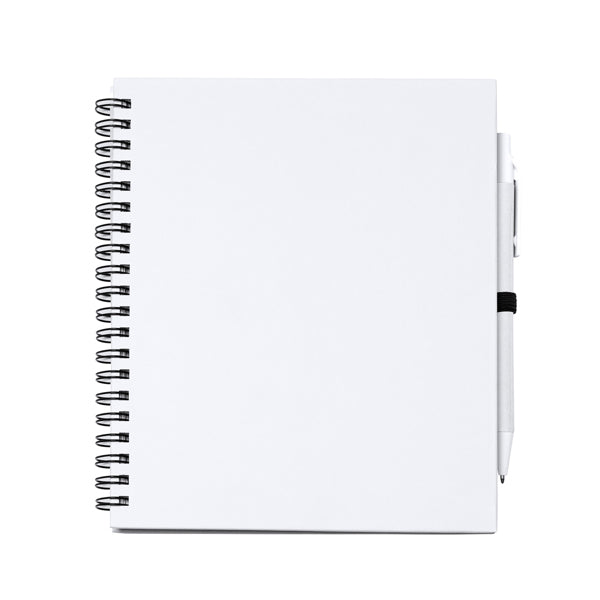 Stamina Leynax spiral ring notebook in white, ready for logo printing