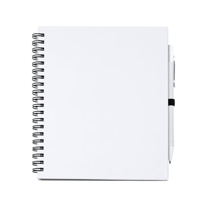 Stamina Leynax spiral ring notebook in white, ready for logo printing