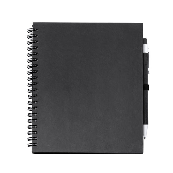 Stamina Leynax spiral ring notebook in black, ready for logo printing