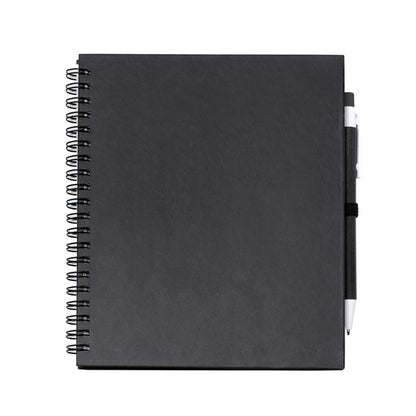 Stamina Leynax spiral ring notebook in black, ready for logo printing