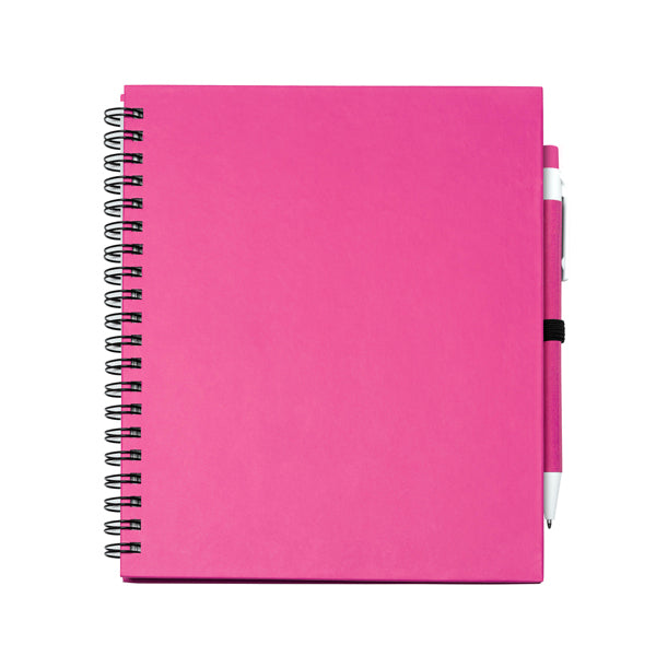 Stamina Leynax spiral ring notebook in fuchsia, ready for logo printing