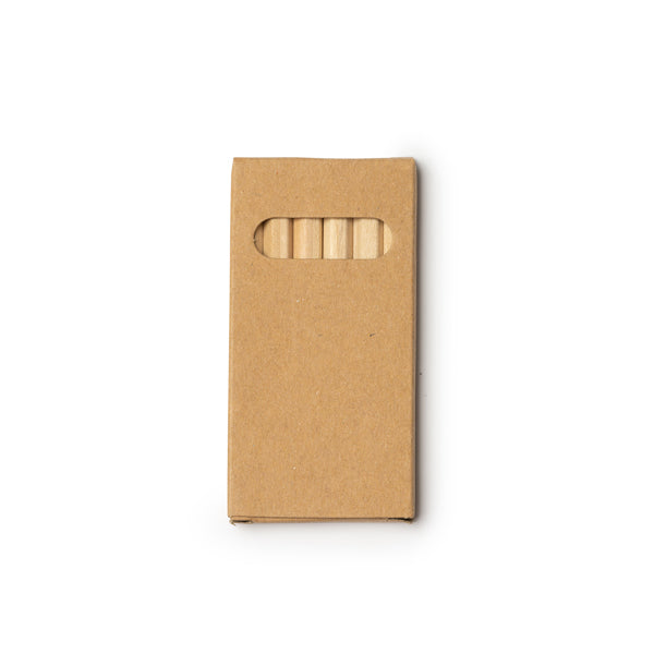 Stamina Amazonia wood and cardboard writing set in beige, ready for logo printing