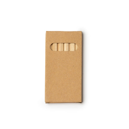 Stamina Amazonia wood and cardboard writing set in beige, ready for logo printing