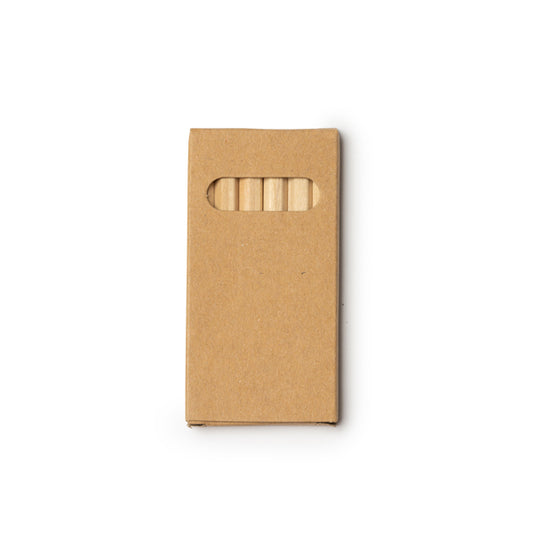 Stamina Amazonia wood and cardboard writing set in beige, ready for logo printing