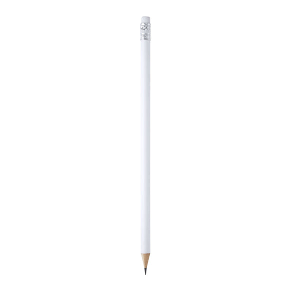 Stamina Couvet wood pen in white, ready for logo printing