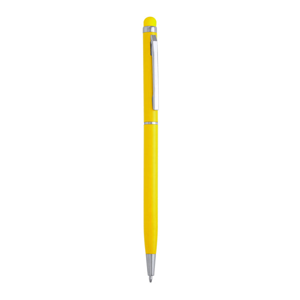 Stamina Baume aluminium pen in yellow, ready for laser engraving