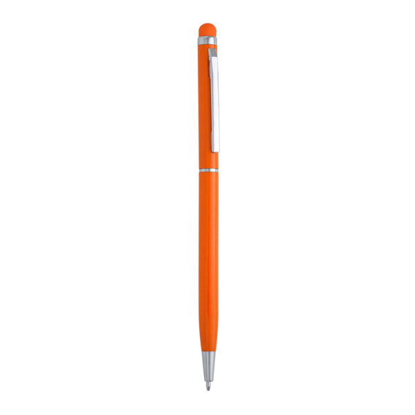 Stamina Baume aluminium pen in orange, ready for laser engraving