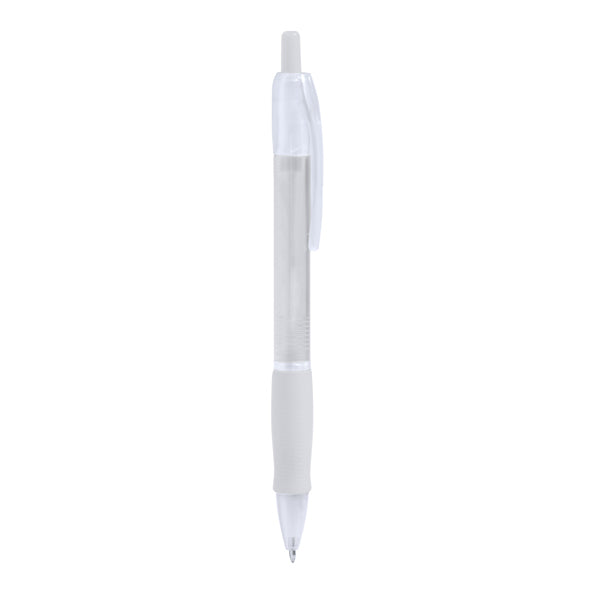 Stamina Ontario push ball pen in white, ready for logo printing