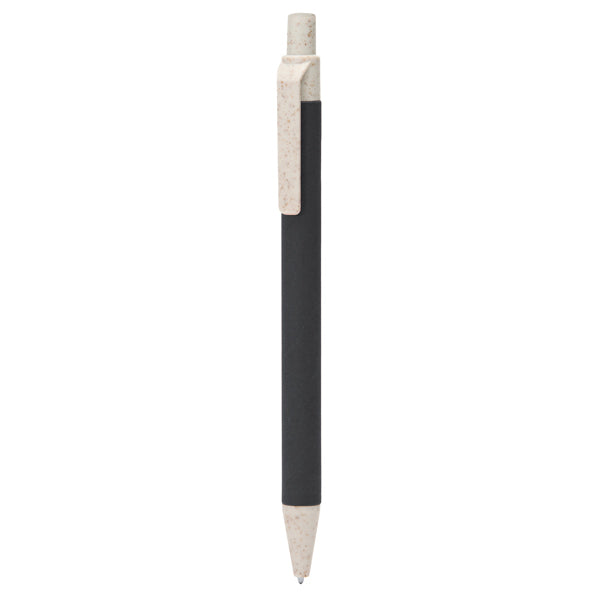 Stamina Grove recycled cardboard pen in black/beige, ready for logo printing