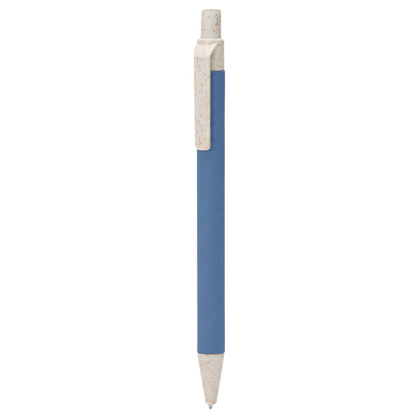 Stamina Grove recycled cardboard pen in light royal/beige, ready for logo printing