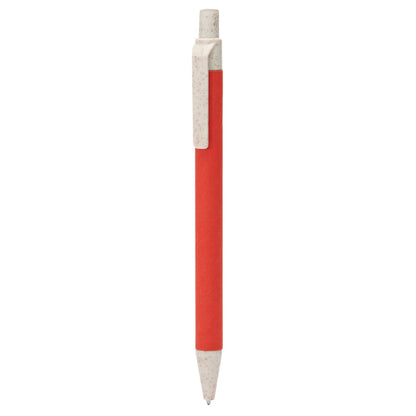Stamina Grove recycled cardboard pen in red/beige, ready for logo printing
