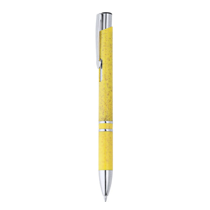 Stamina Hayedo wheat fibre and ABS pen in yellow, ready for logo printing