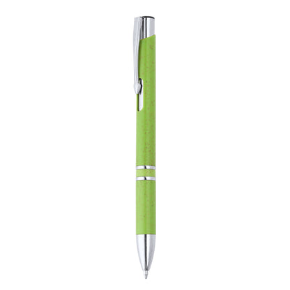 Stamina Hayedo wheat fibre and ABS pen in oasis green, ready for logo printing
