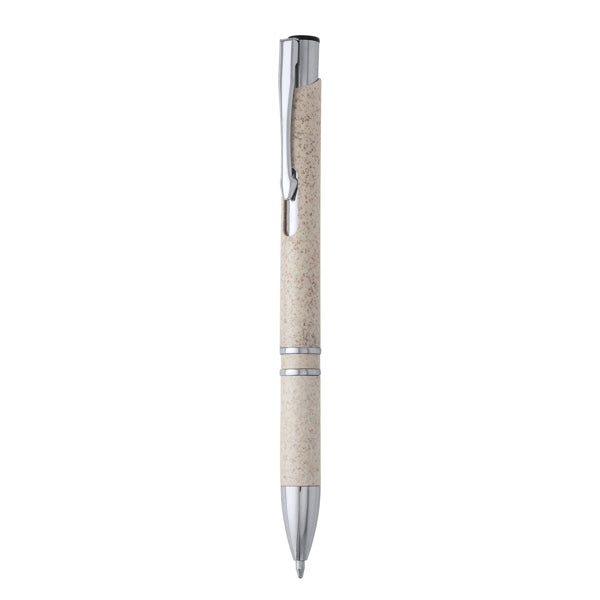 Stamina Hayedo wheat fibre and ABS pen in beige, ready for logo printing