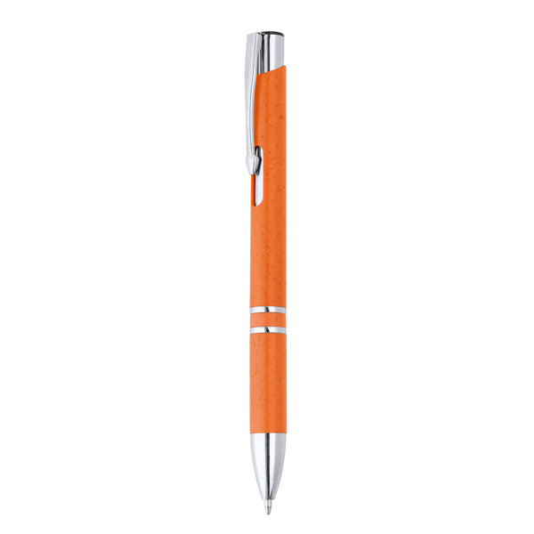 Stamina Hayedo wheat fibre and ABS pen in orange, ready for logo printing