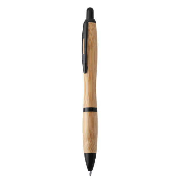 Stamina Sagano push-button pen in black, ready for laser engraving