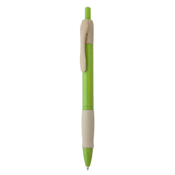 Stamina Hana wheat fibre and ABS pen in oasis green, ready for logo printing