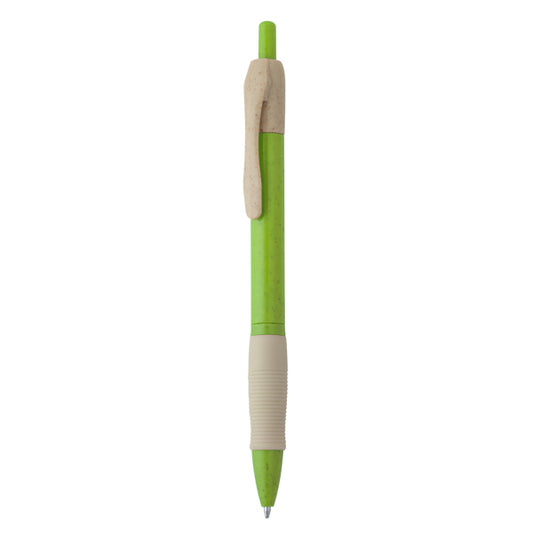 Stamina Hana wheat fibre and ABS pen in oasis green, ready for logo printing