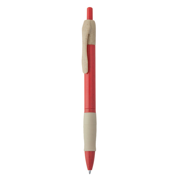 Stamina Hana wheat fibre and ABS pen in red, ready for logo printing