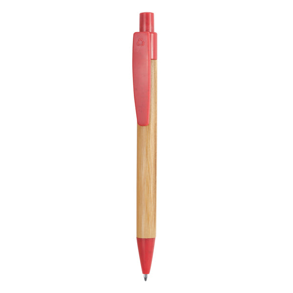 Stamina Stoa wheat fibre pen in red/beige, ready for laser engraving