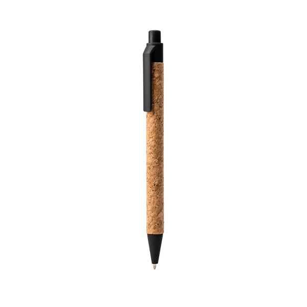 Stamina Comper cork and wheat fibre pen in black, ready for logo printing
