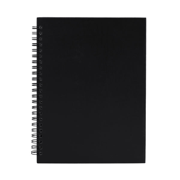 Stamina Valle recycled cardboard notebook in black, ready for logo printing