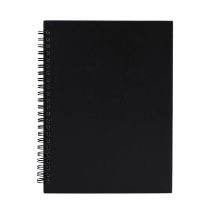 Stamina Valle recycled cardboard notebook in black, ready for logo printing