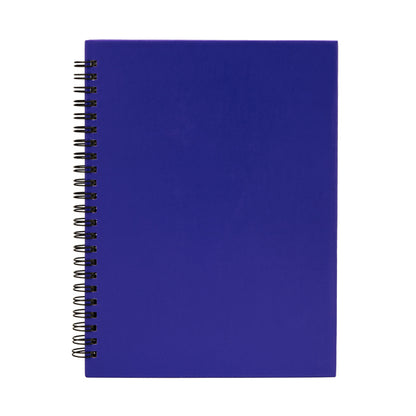Stamina Valle recycled cardboard notebook in royal blue, ready for logo printing