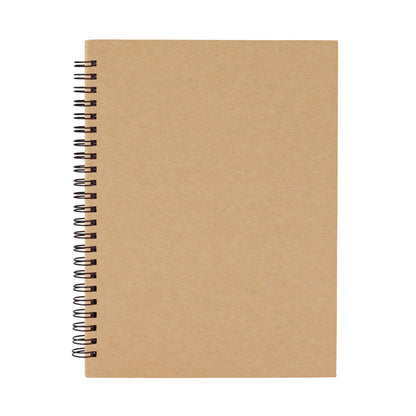 Stamina Valle recycled cardboard notebook in beige, ready for logo printing