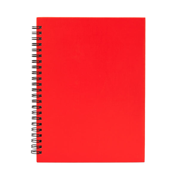 Stamina Valle recycled cardboard notebook in red, ready for logo printing