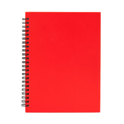 Stamina Valle recycled cardboard notebook in red, ready for logo printing