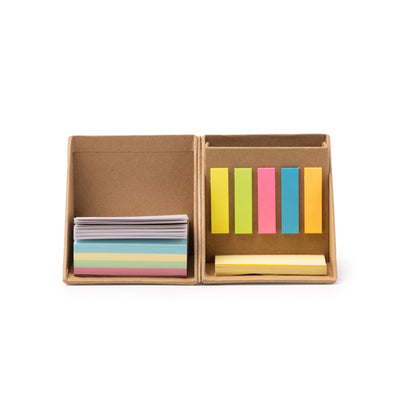 Stamina Dimas paper desk set in beige, ready for logo printing