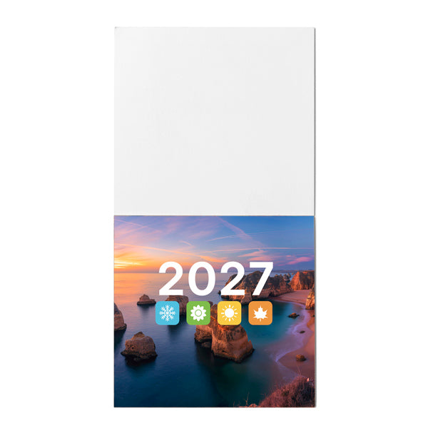 Stamina Glen paper calendar in white, ready for logo printing