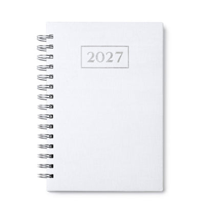 Stamina Hera PU and paper diary A5 in white, ready for logo printing