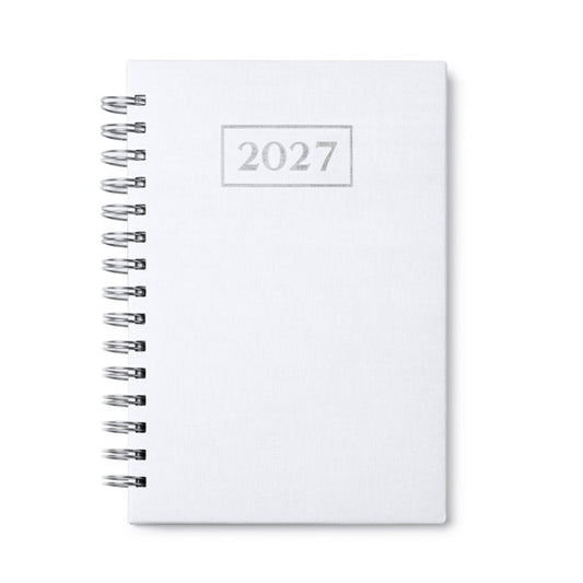 Stamina Hera PU and paper diary A5 in white, ready for logo printing