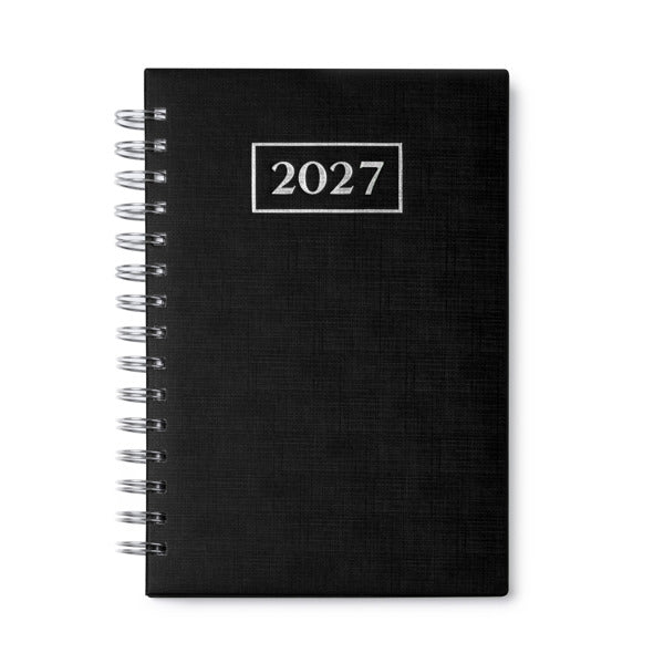 Stamina Hera PU and paper diary A5 in black, ready for logo printing