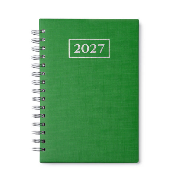 Stamina Hera PU and paper diary A5 in fern green, ready for logo printing