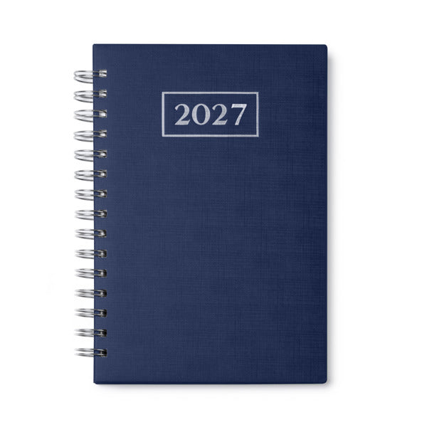 Stamina Hera PU and paper diary A5 in navy blue, ready for logo printing