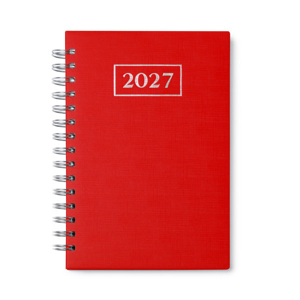 Stamina Hera PU and paper diary A5 in red, ready for logo printing