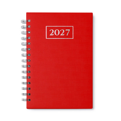 Stamina Hera PU and paper diary A5 in red, ready for logo printing